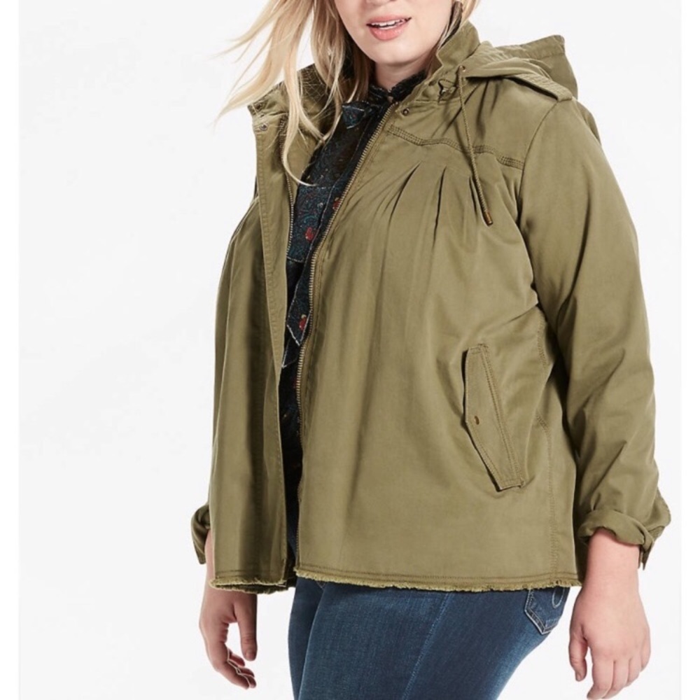 NWT Lucky Brand 1X Olive Jacket